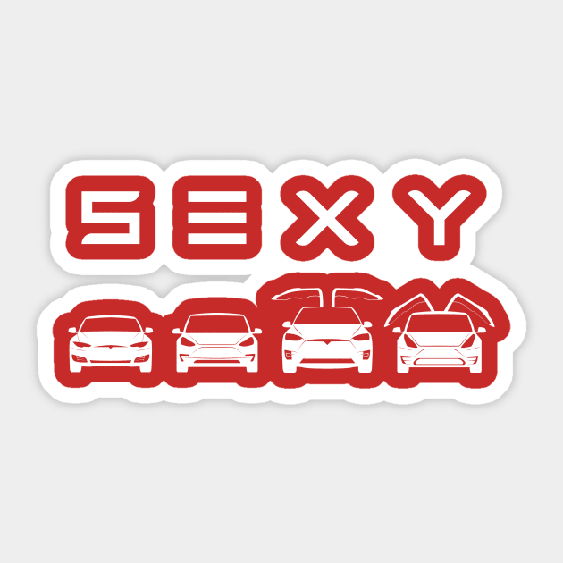 S3XY Tesla - Model S, Model 3, Model X, Model Y - Elon Musk Sticker by elonscloset
